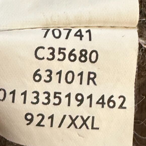 Chaps Sweater Mens XXL Brown V Neck Cashmere Cotton Smooth Long SL Logo Pullover - Picture 10 of 14